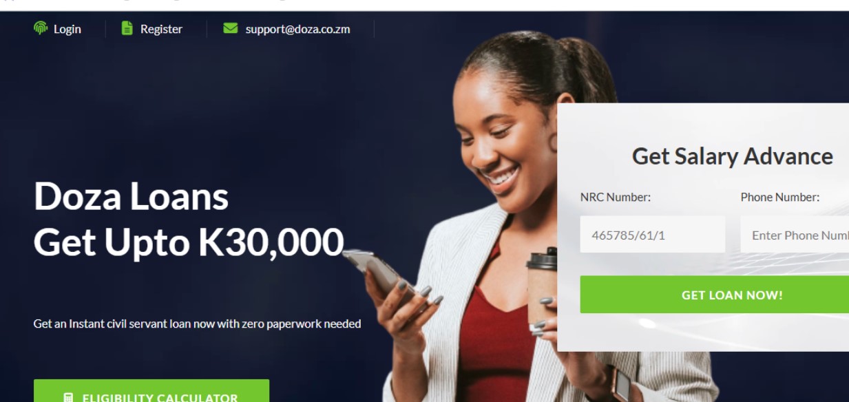 Doza loans offer instant loans for civil servants up to K30,000